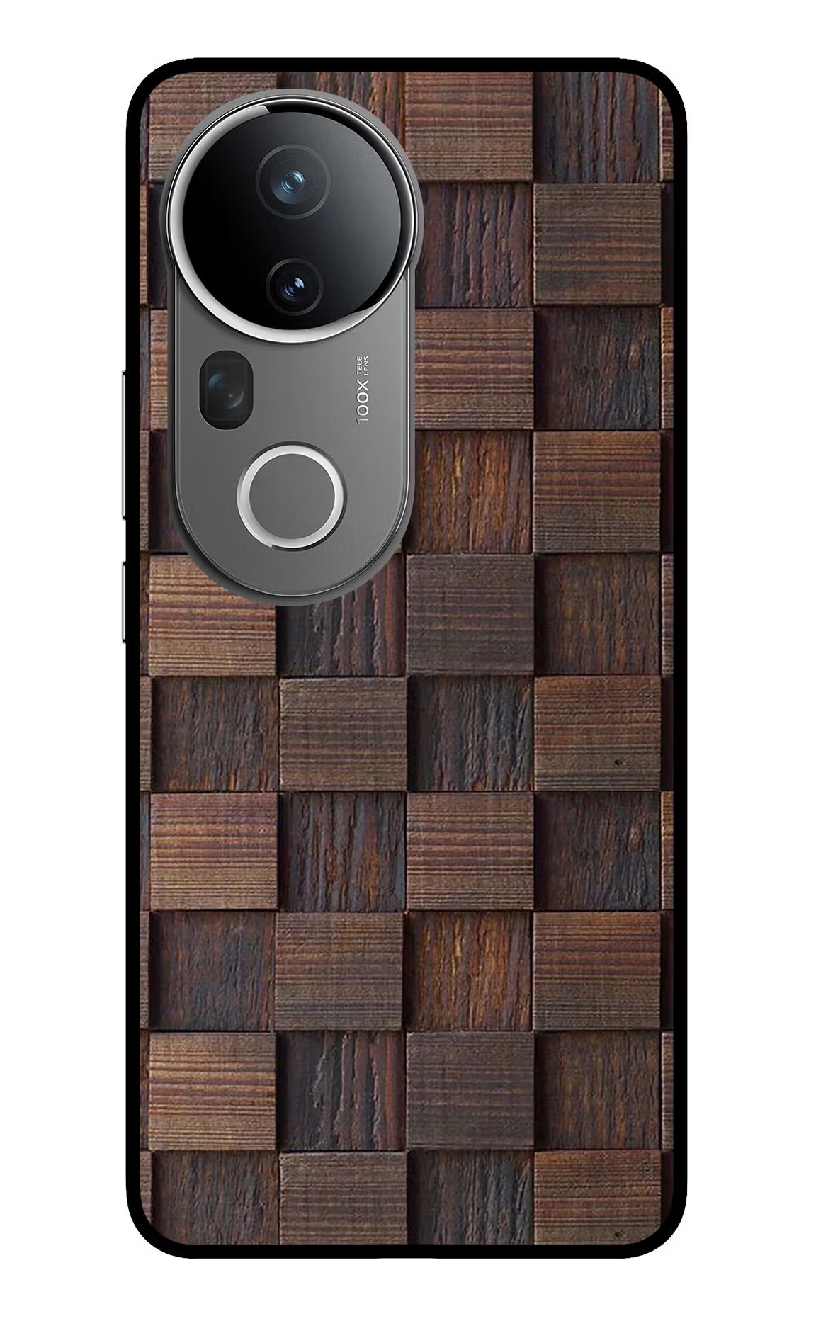 Wooden Cube Design Vivo T4 Ultra 5G Glass Case Back Cover by Casekaro