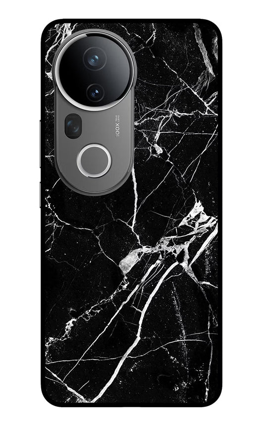 Black Marble Pattern Vivo T4 Ultra 5G Glass Case