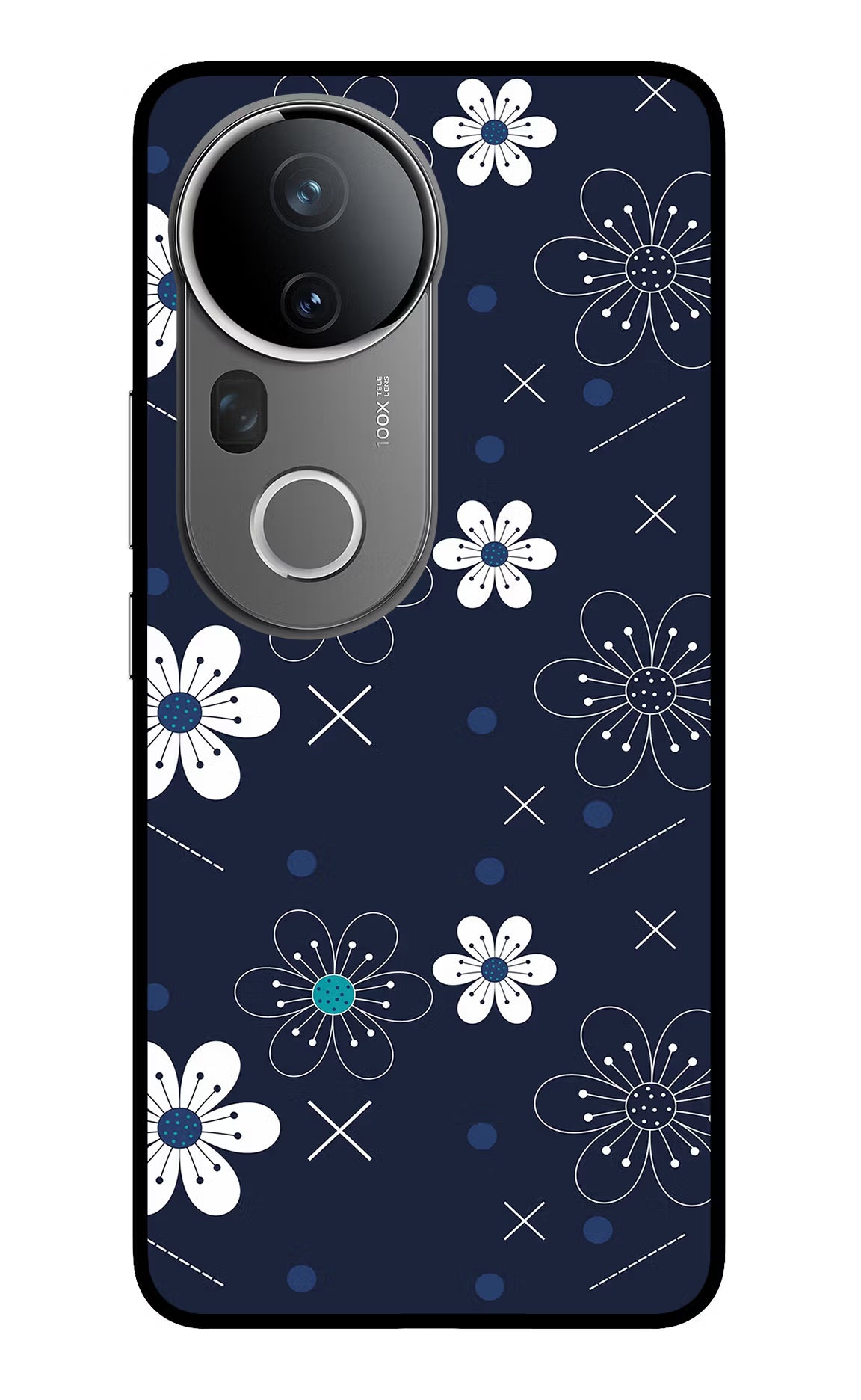 Flowers Vivo T4 Ultra 5G Glass Case