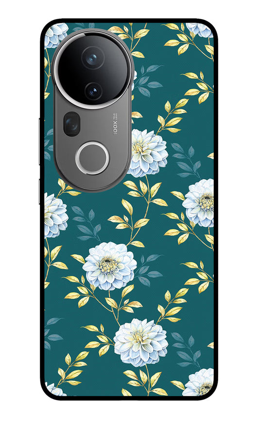 Flowers Vivo T4 Ultra 5G Glass Case
