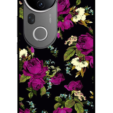 Flowers Vivo T4 Ultra 5G Glass Case Back Cover by Casekaro