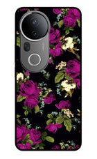 Flowers Vivo T4 Ultra 5G Glass Case Back Cover by Casekaro