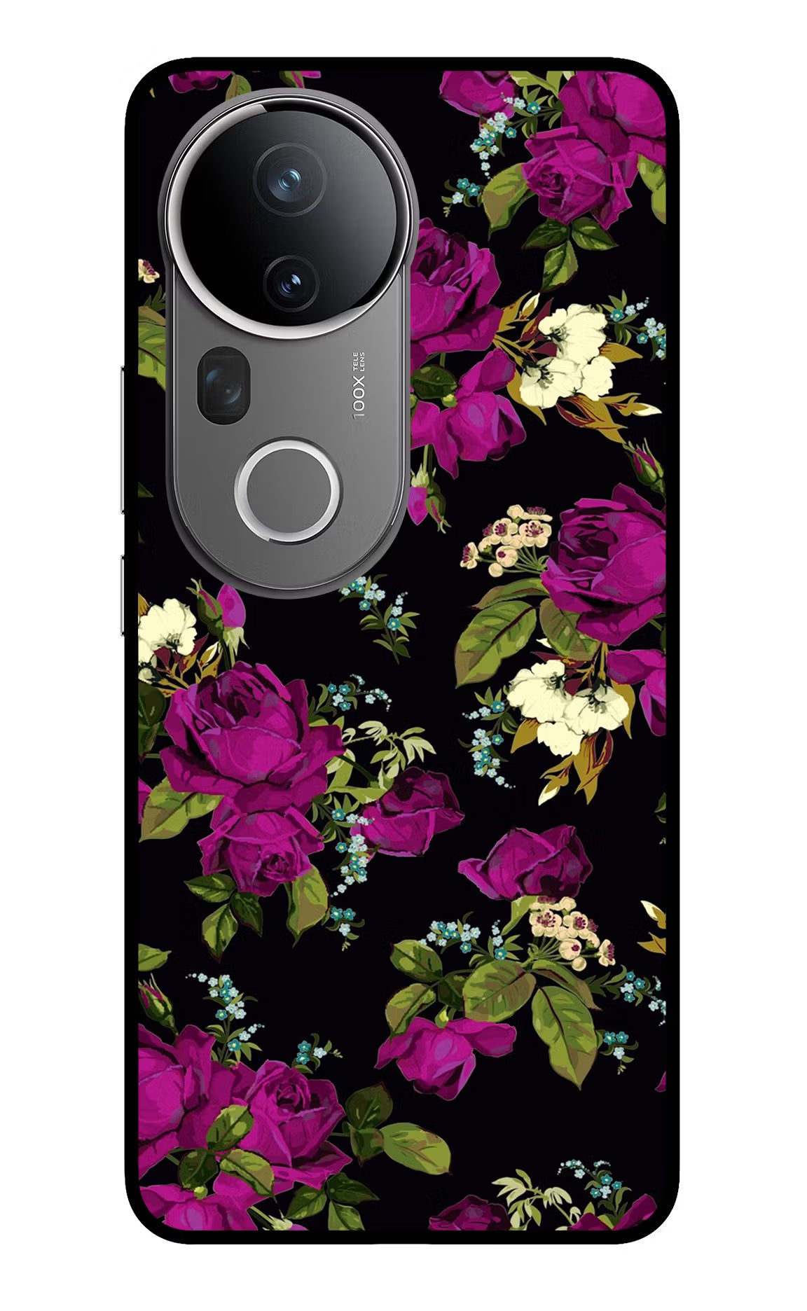 Flowers Vivo T4 Ultra 5G Glass Case Back Cover by Casekaro