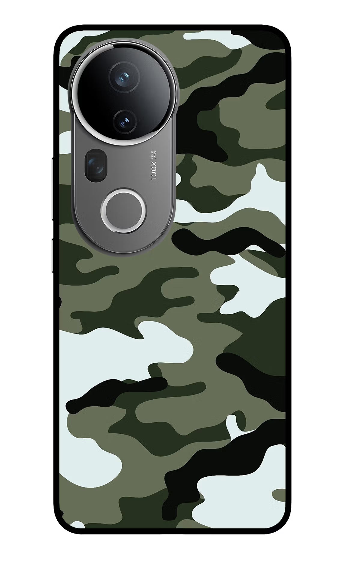 Camouflage Vivo T4 Ultra 5G Glass Case Back Cover by Casekaro