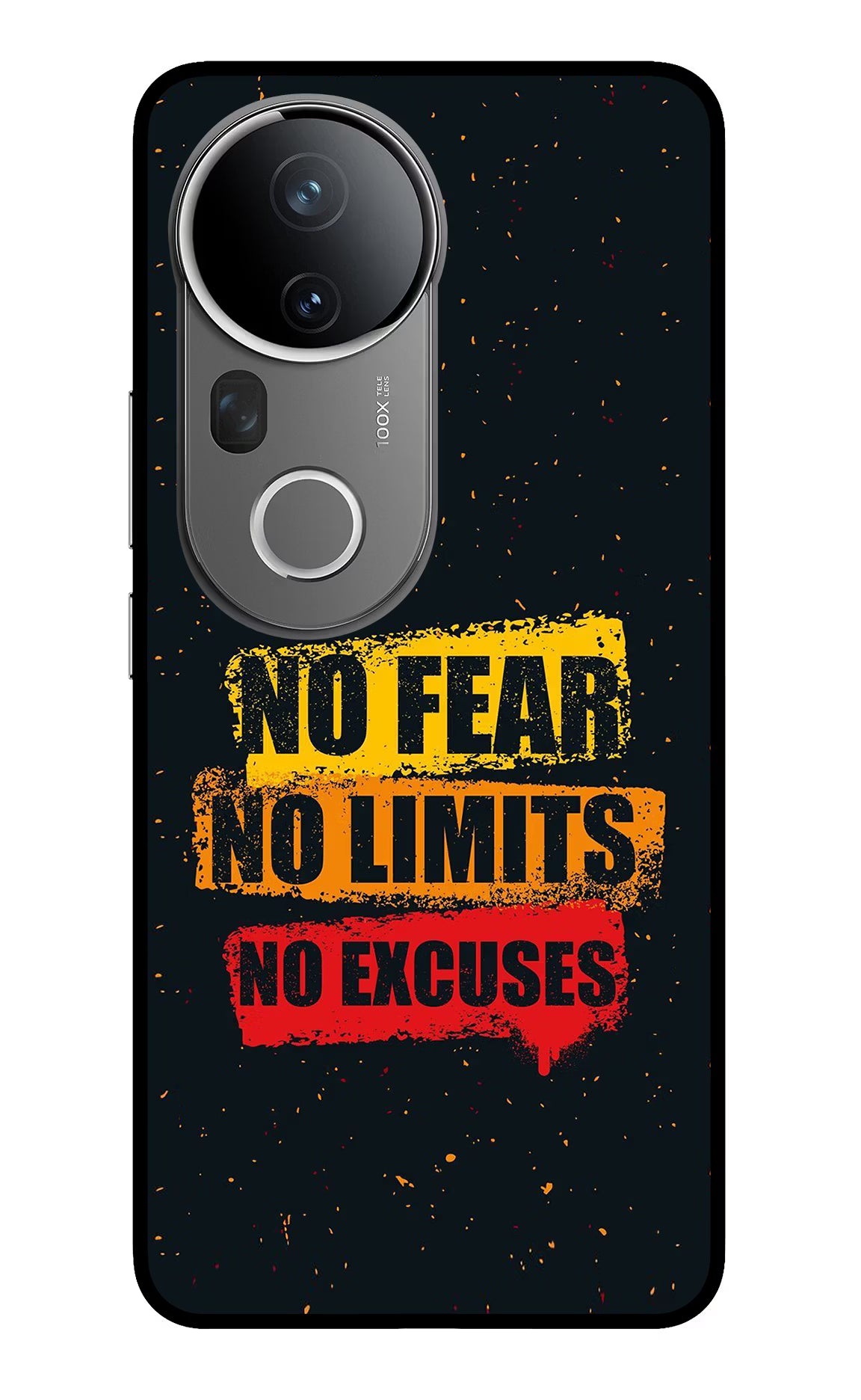 No Fear No Limits No Excuse Vivo T4 Ultra 5G Glass Case Back Cover by Casekaro