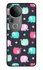 Elephants Vivo T4 Ultra 5G Glass Case Back Cover by Casekaro
