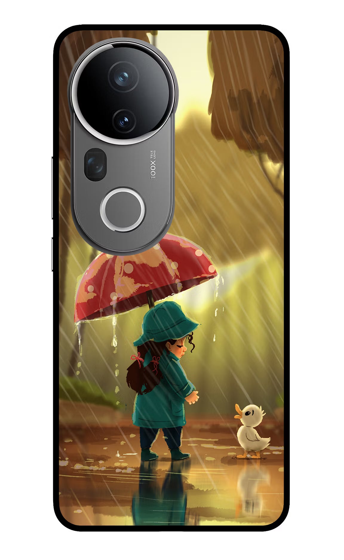 Rainy Day Vivo T4 Ultra 5G Glass Case Back Cover by Casekaro
