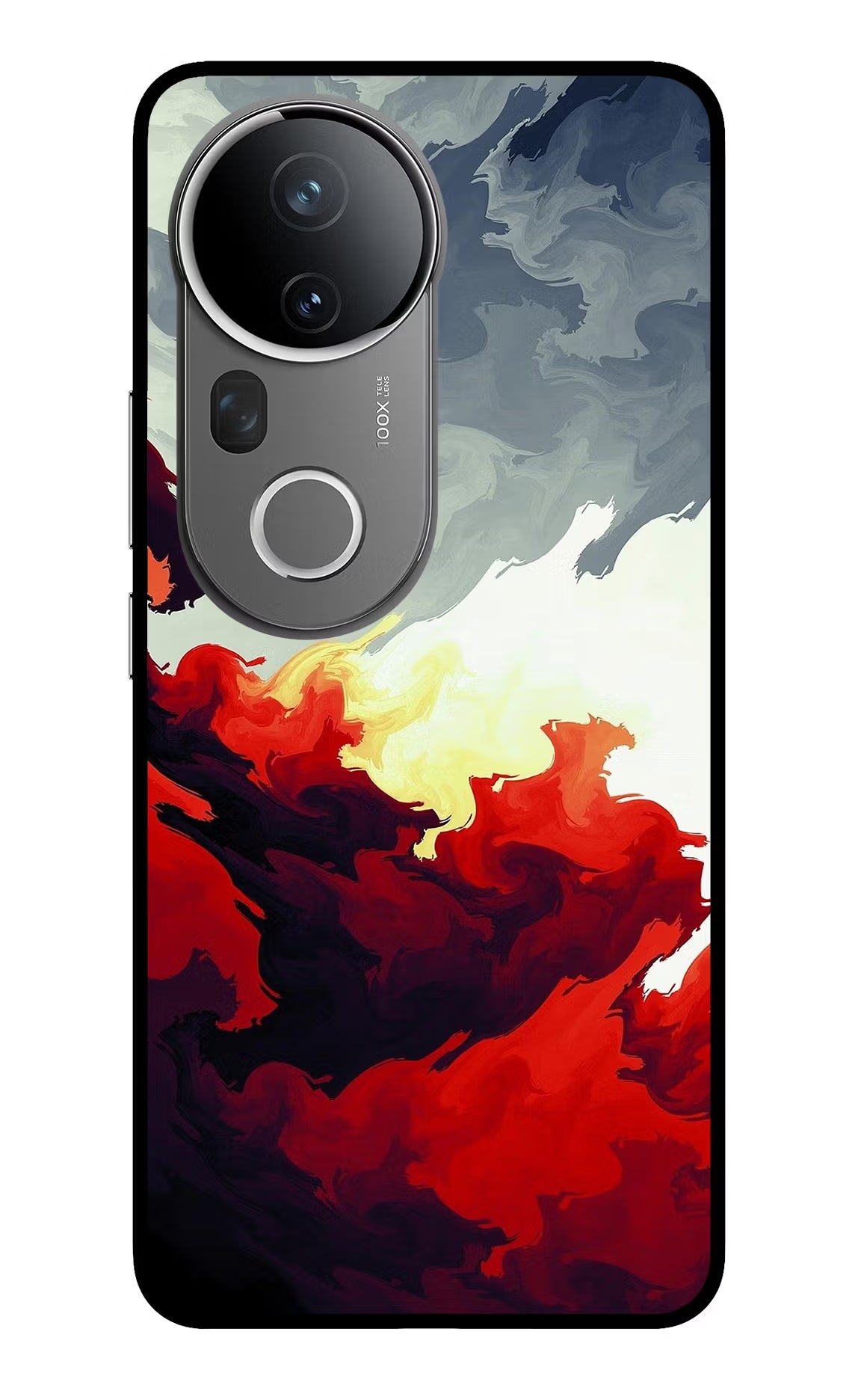 Fire Cloud Vivo T4 Ultra 5G Glass Case Back Cover by Casekaro