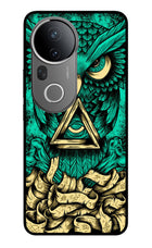 Green Owl Vivo T4 Ultra 5G Glass Case Back Cover by Casekaro