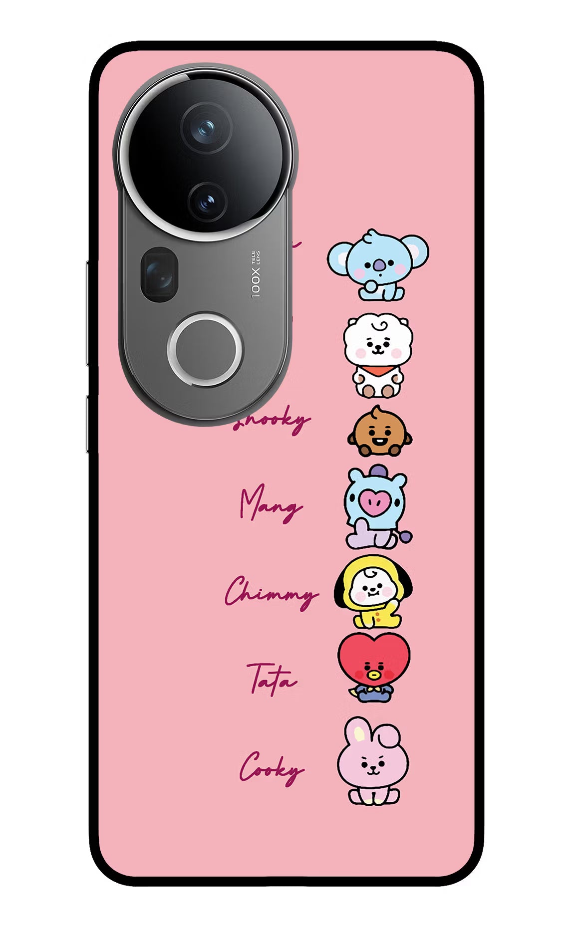 BTS names Vivo T4 Ultra 5G Glass Case Back Cover by Casekaro