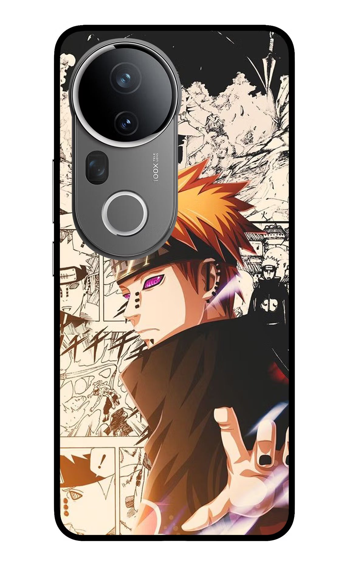 Pain Anime Vivo T4 Ultra 5G Glass Case Back Cover by Casekaro
