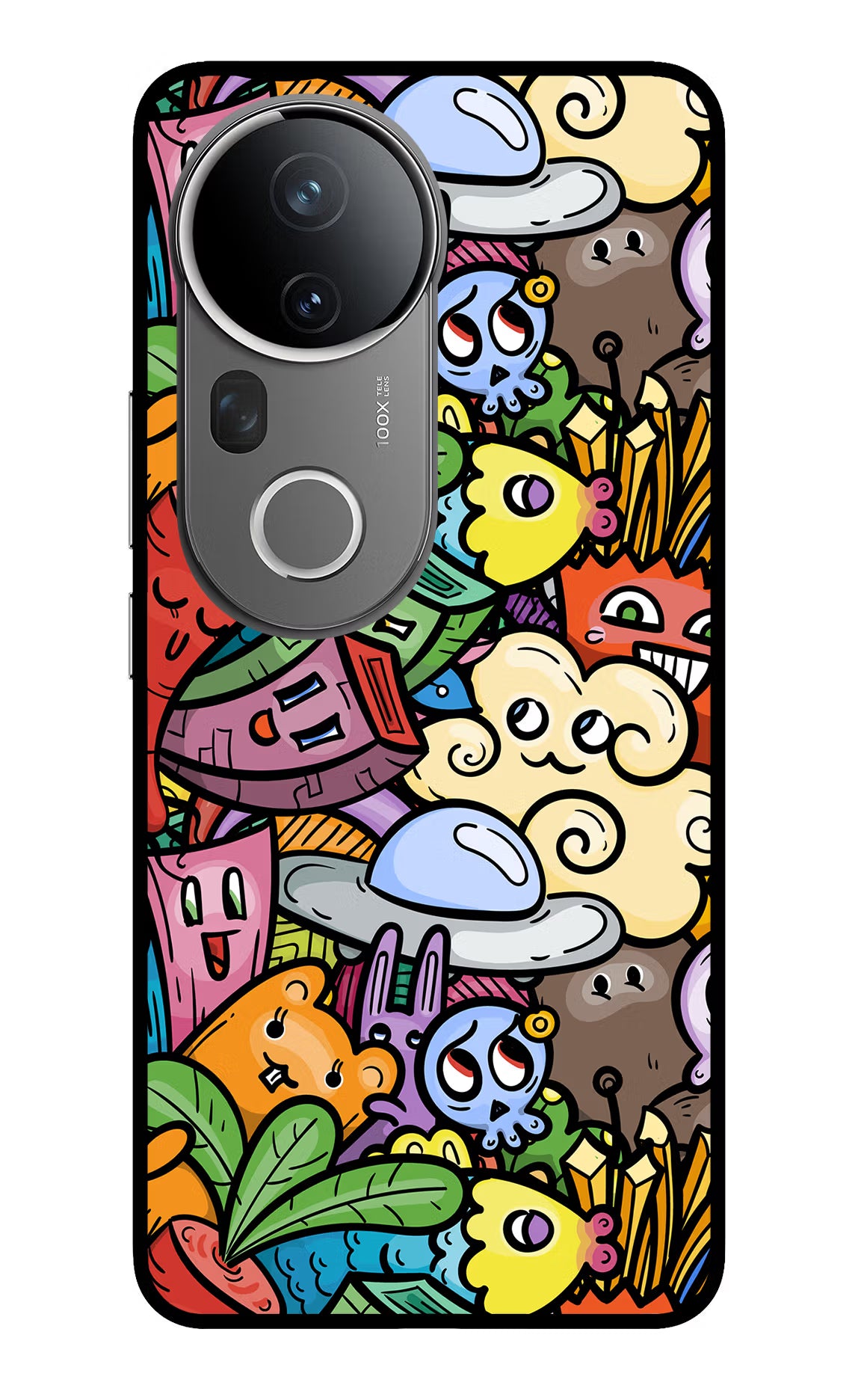 Veggie Doodle Vivo T4 Ultra 5G Glass Case