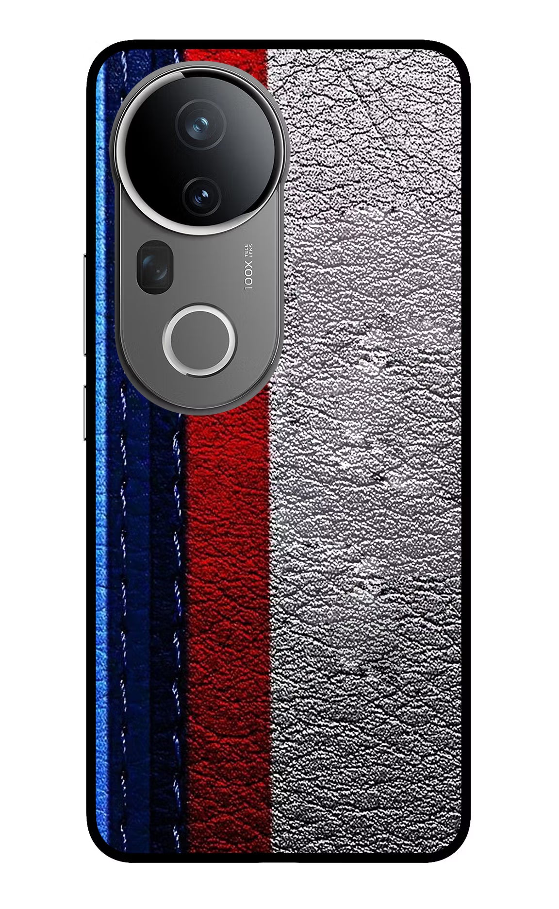 BMW Stripes Vivo T4 Ultra 5G Glass Case Back Cover by Casekaro
