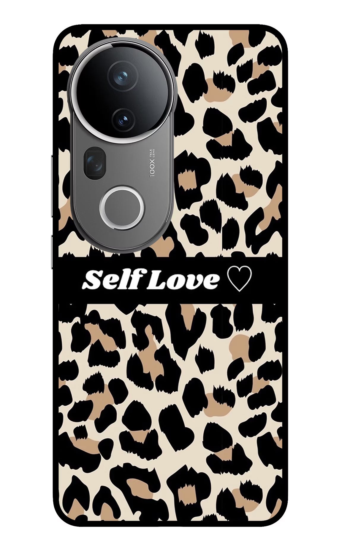 Leopard Print Self Love Vivo T4 Ultra 5G Glass Case