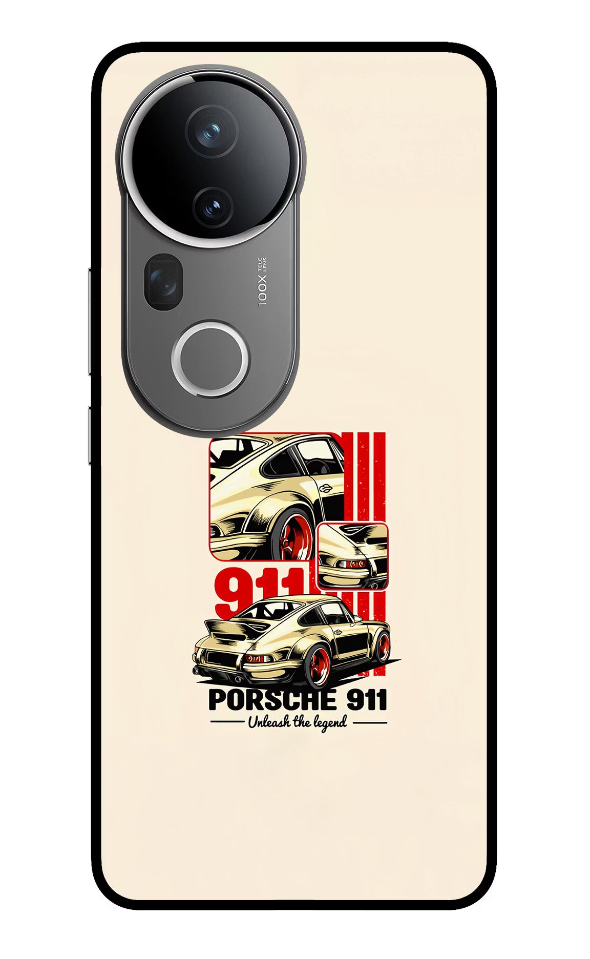 Classic Porsche 911 Vivo T4 Ultra 5G Glass Case Back Cover by Casekaro