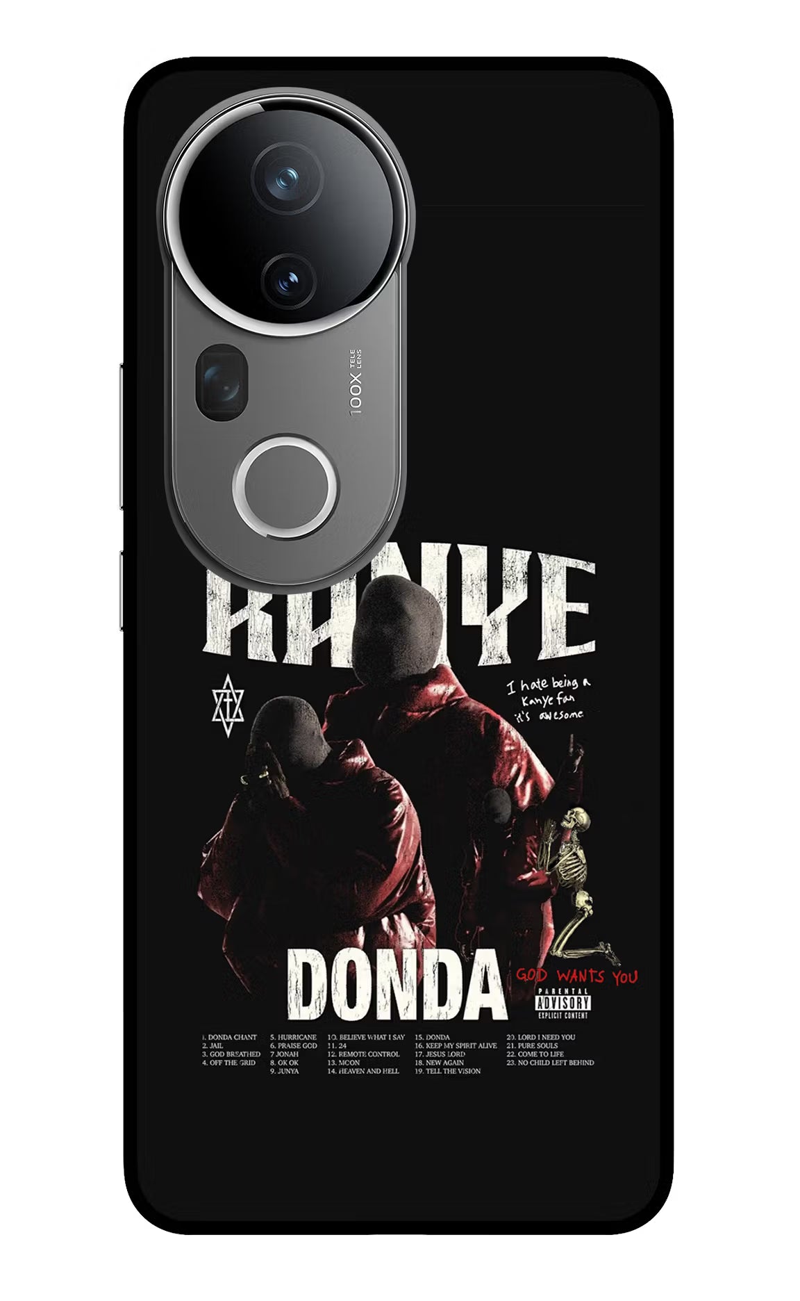 Donda Kanye West Vivo T4 Ultra 5G Glass Case Back Cover by Casekaro