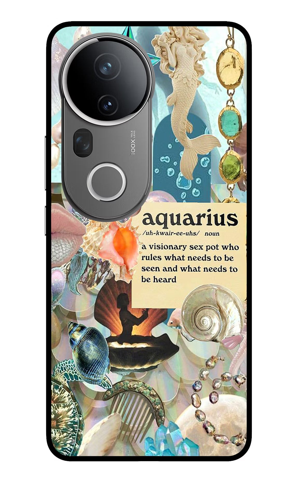 Aquarius Zodiac Vivo T4 Ultra 5G Glass Case Back Cover by Casekaro