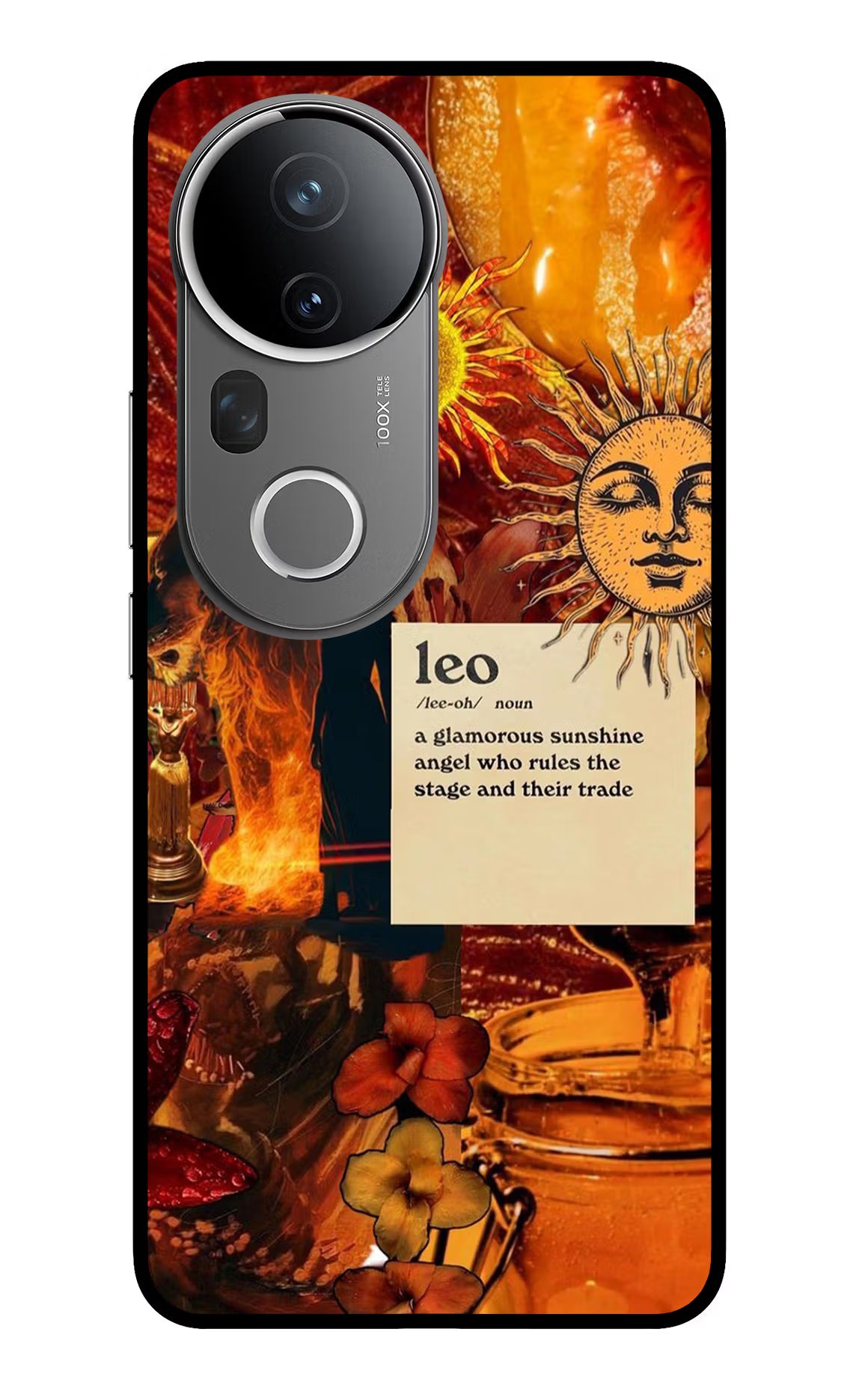 Leo Zodiac Vivo T4 Ultra 5G Glass Case Back Cover by Casekaro