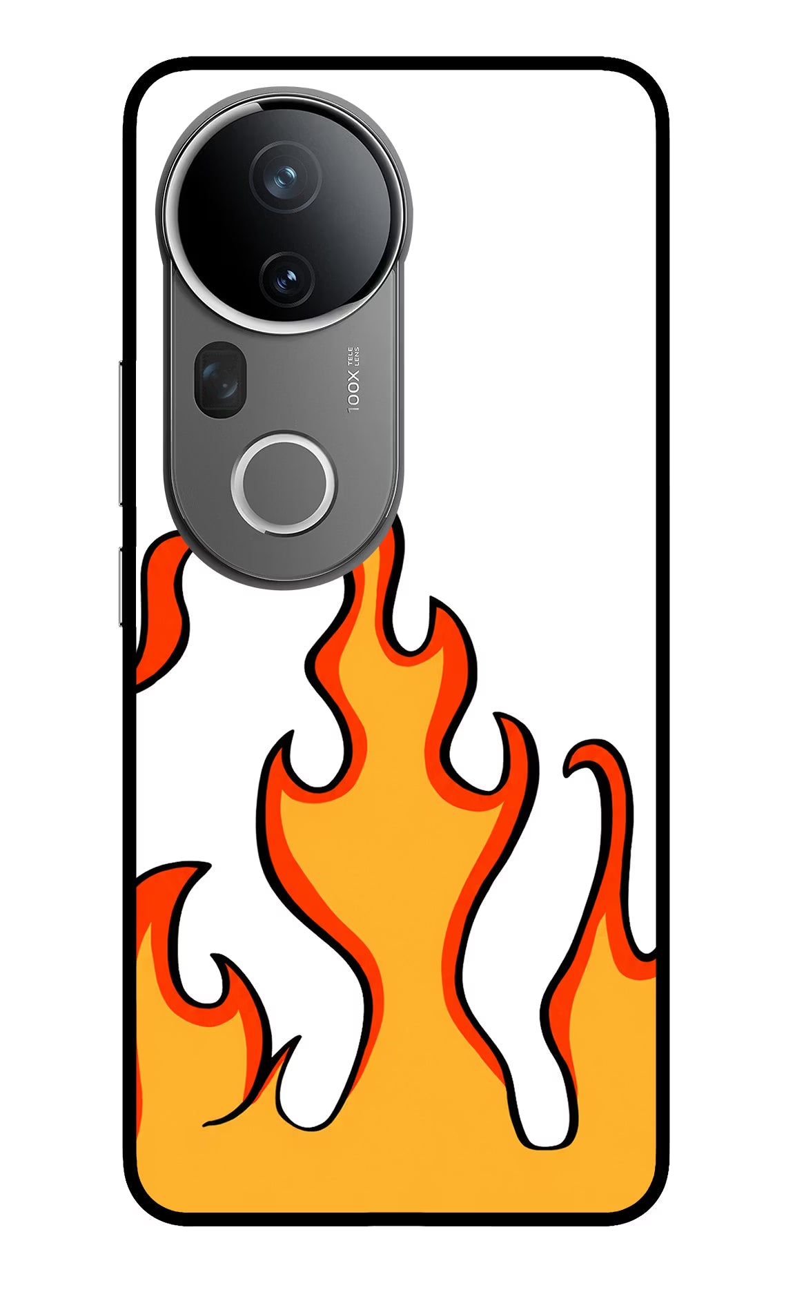 Fired Up – White Vivo T4 Ultra 5G Glass Case