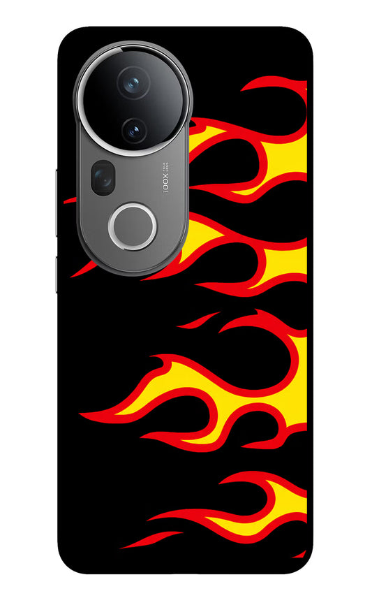 Side Sweep Flames Vivo T4 Ultra 5G Glass Case