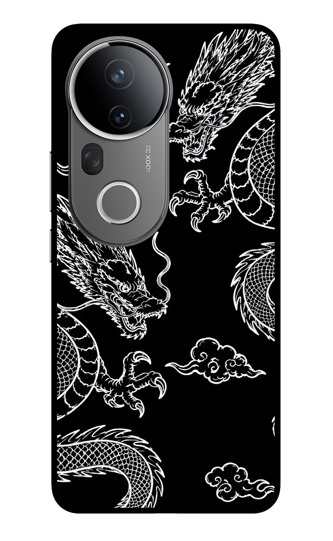 Twin Dragons Vivo T4 Ultra 5G Glass Case Back Cover by Casekaro