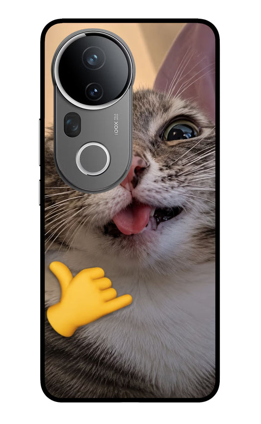 Silly Cat Call Vivo T4 Ultra 5G Glass Case