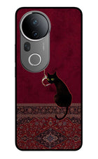 Midnight Cat Vivo T4 Ultra 5G Glass Case
