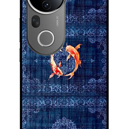 Koi Blue Vivo T4 Ultra 5G Glass Case
