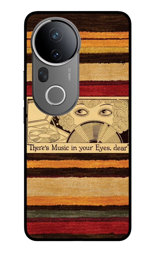Vinyl Stripes Vivo T4 Ultra 5G Glass Case Back Cover by Casekaro