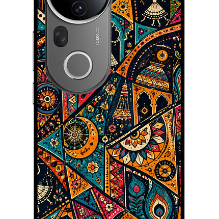 Folk Print Vivo T4 Ultra 5G Glass Case