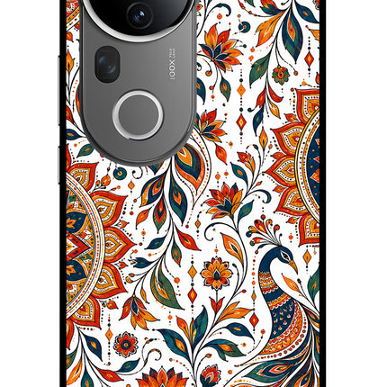 White Mayura Vivo T4 Ultra 5G Glass Case