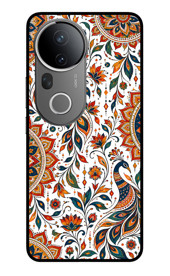 White Mayura Vivo T4 Ultra 5G Glass Case Back Cover by Casekaro