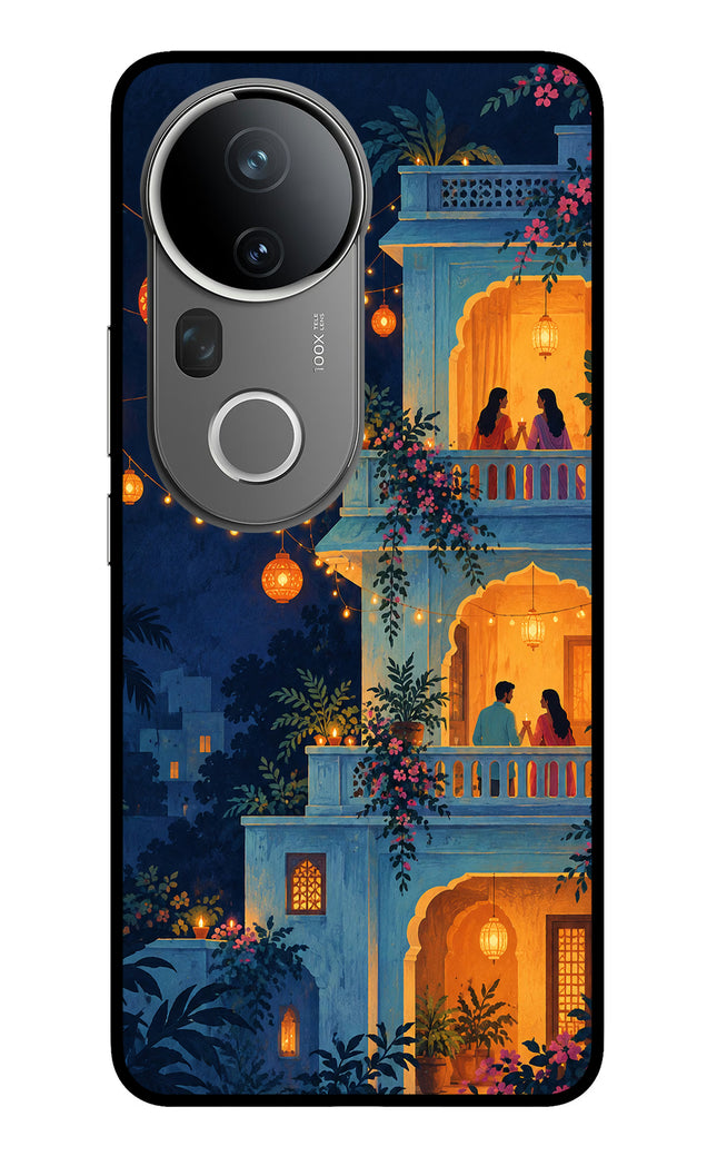 Balcony Glow Vivo T4 Ultra 5G Glass Case Back Cover by Casekaro
