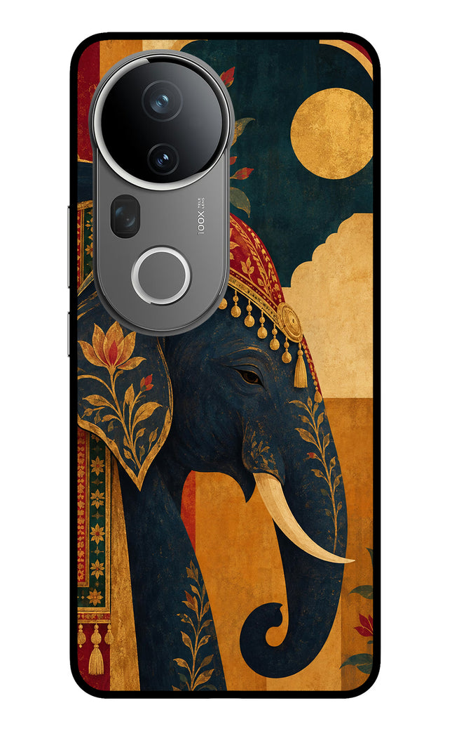 Royal Elephant Vivo T4 Ultra 5G Glass Case Back Cover by Casekaro