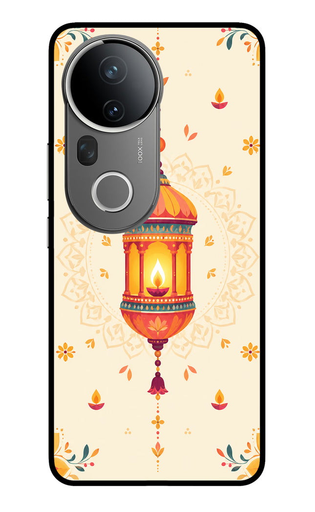 Golden Lantern Vivo T4 Ultra 5G Glass Case Back Cover by Casekaro