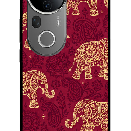 Maroon Elephant Vivo T4 Ultra 5G Glass Case