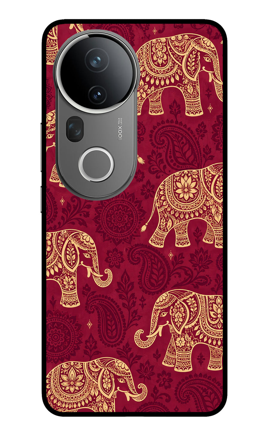 Maroon Elephant Vivo T4 Ultra 5G Back Cover, Glass case