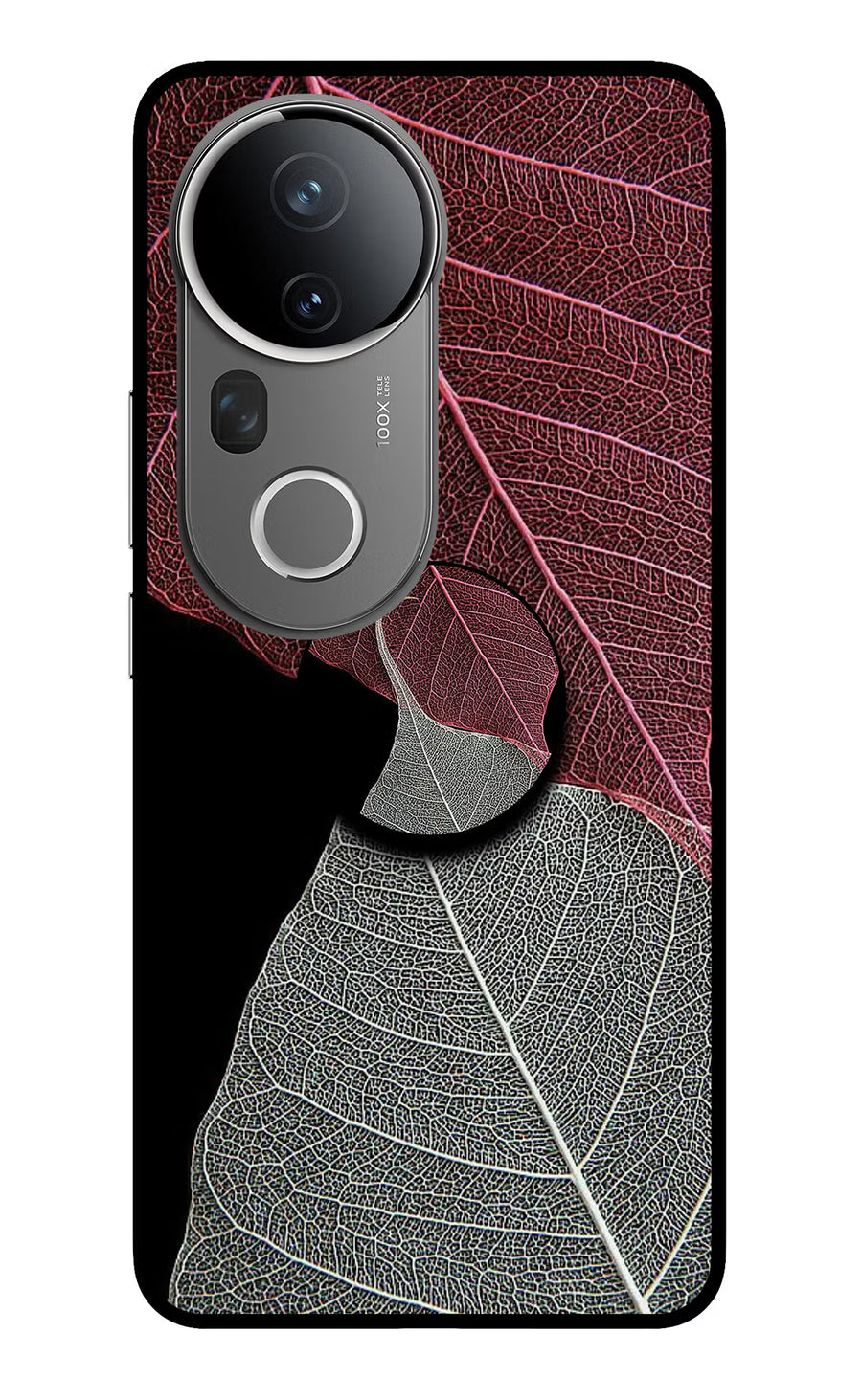 Leaf Pattern Vivo T4 Ultra 5G Pop Case, Glass case