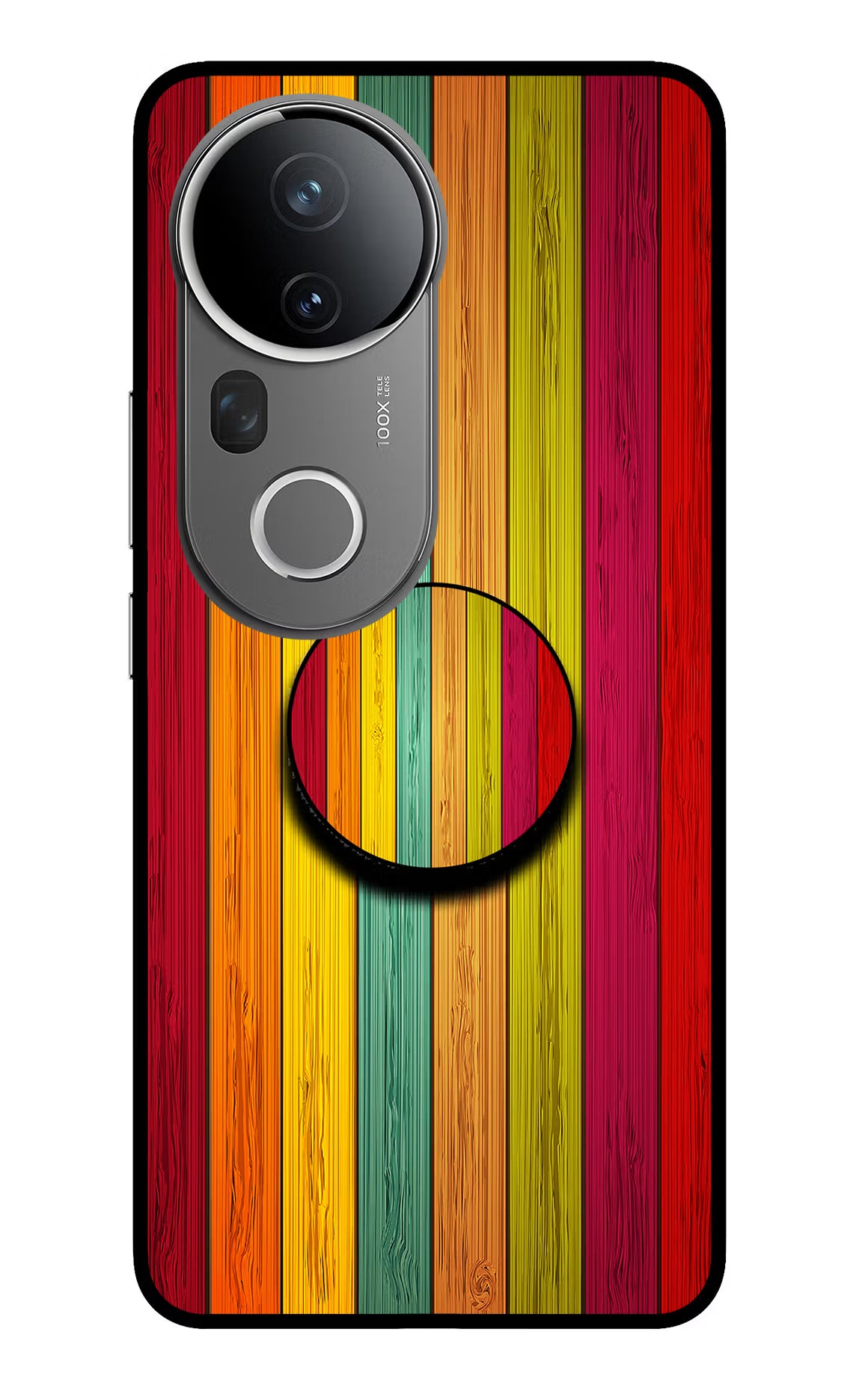 Multicolor Wooden Vivo T4 Ultra 5G Pop Case by Casekaro