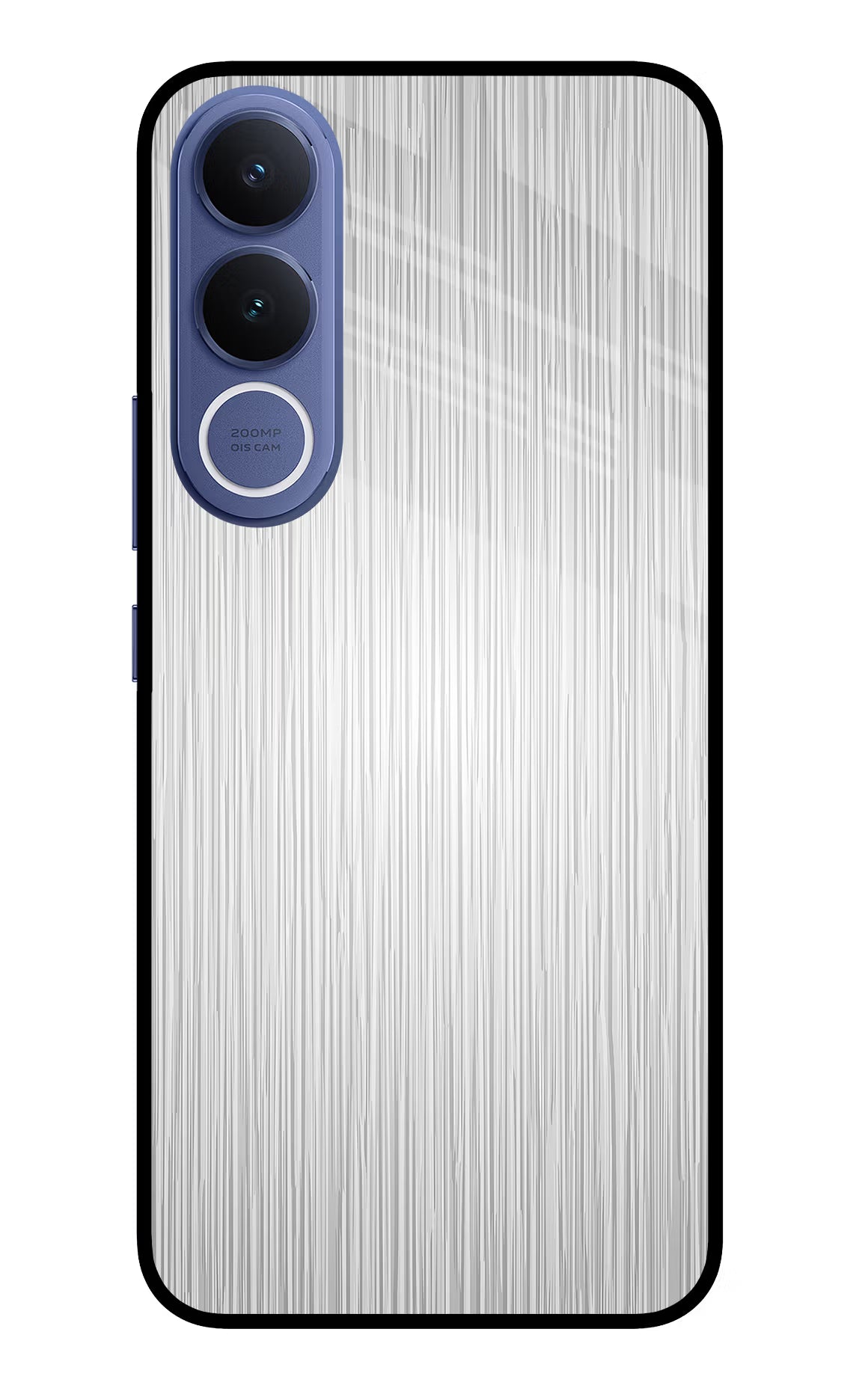 Wooden Grey Texture Vivo V70 FE 5G Glass Case Back Cover by Casekaro