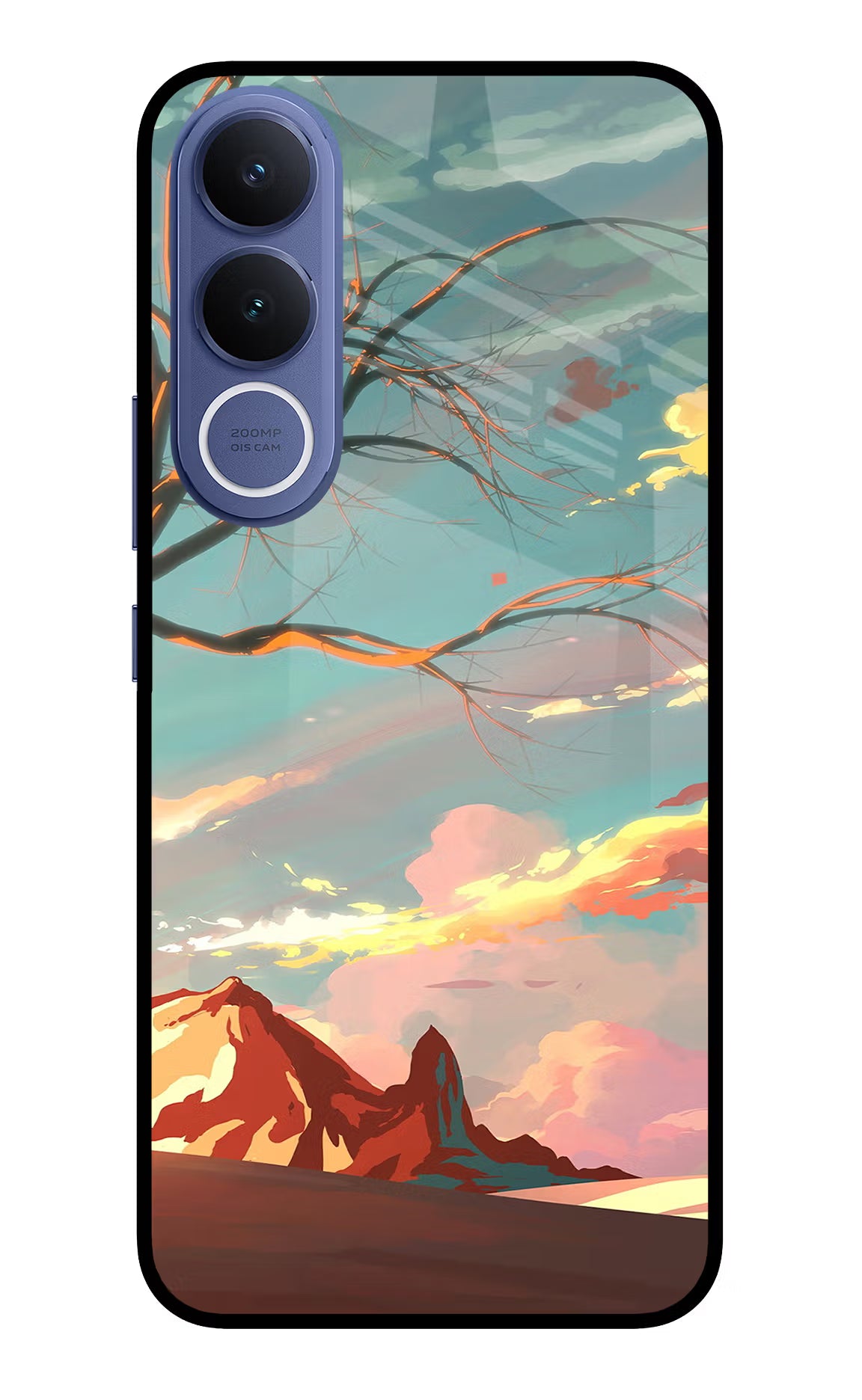 Scenery Vivo V70 FE 5G Glass Case Back Cover by Casekaro