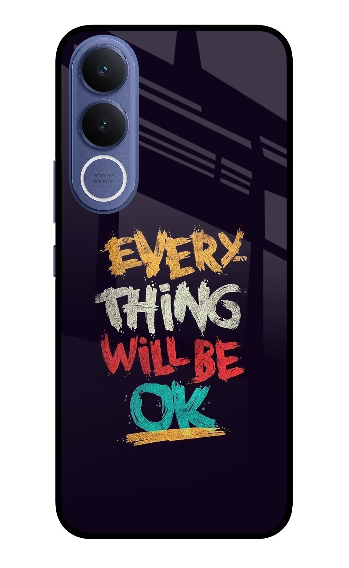 Everything Will Be Ok Vivo V70 FE 5G Glass Case Back Cover by Casekaro