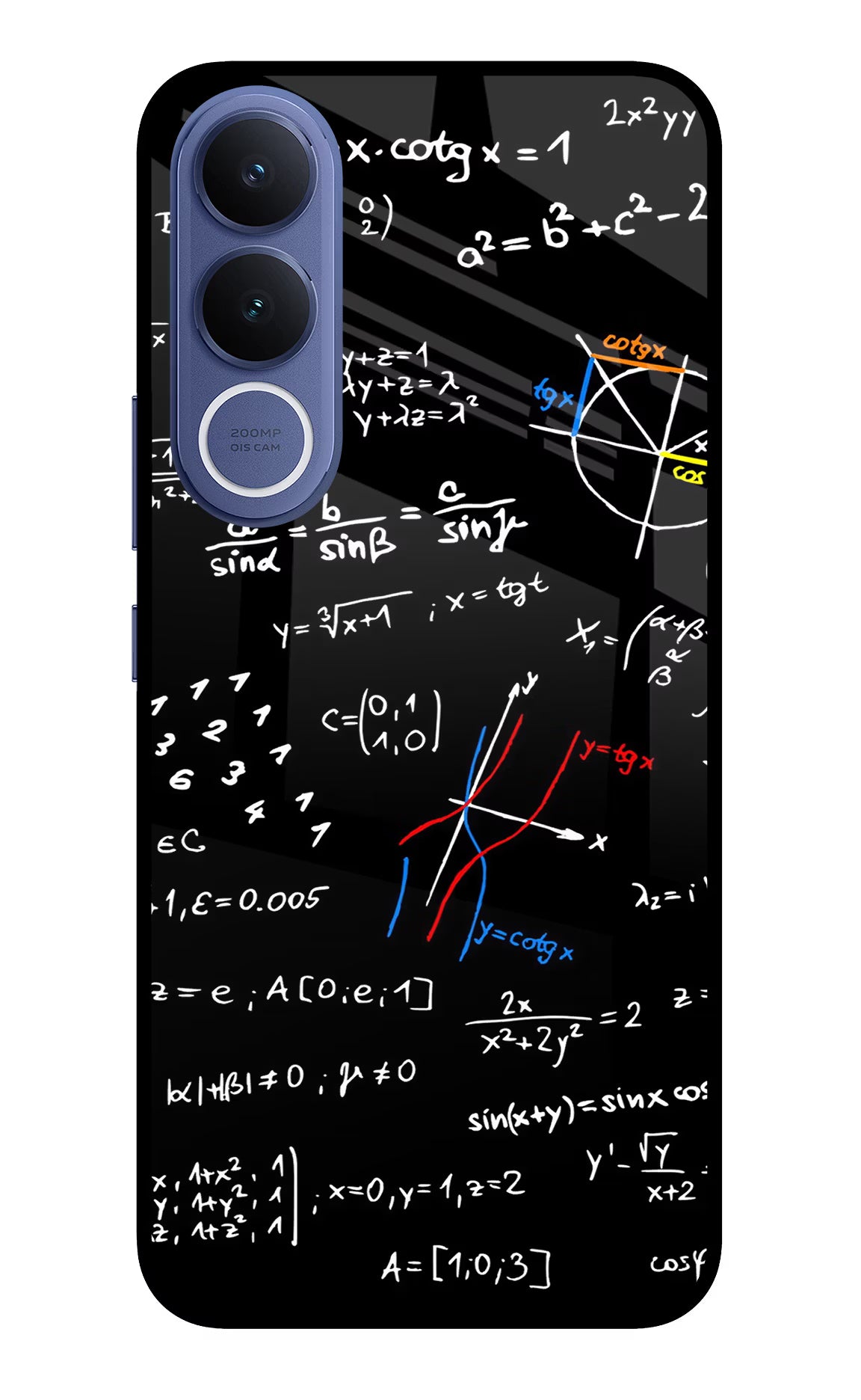Mathematics Formula Vivo V70 FE 5G Glass Case Back Cover by Casekaro
