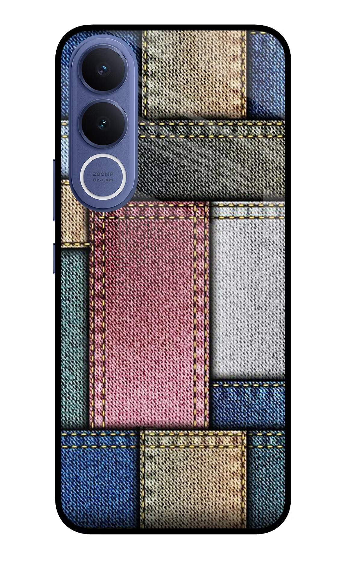 Multicolor Jeans Vivo V70 FE 5G Glass Case