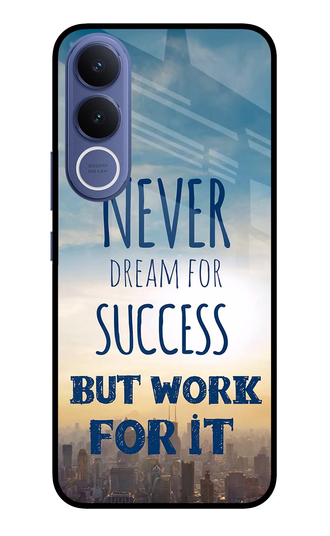 Never Dream For Success But Work For It Vivo V70 FE 5G Glass Case