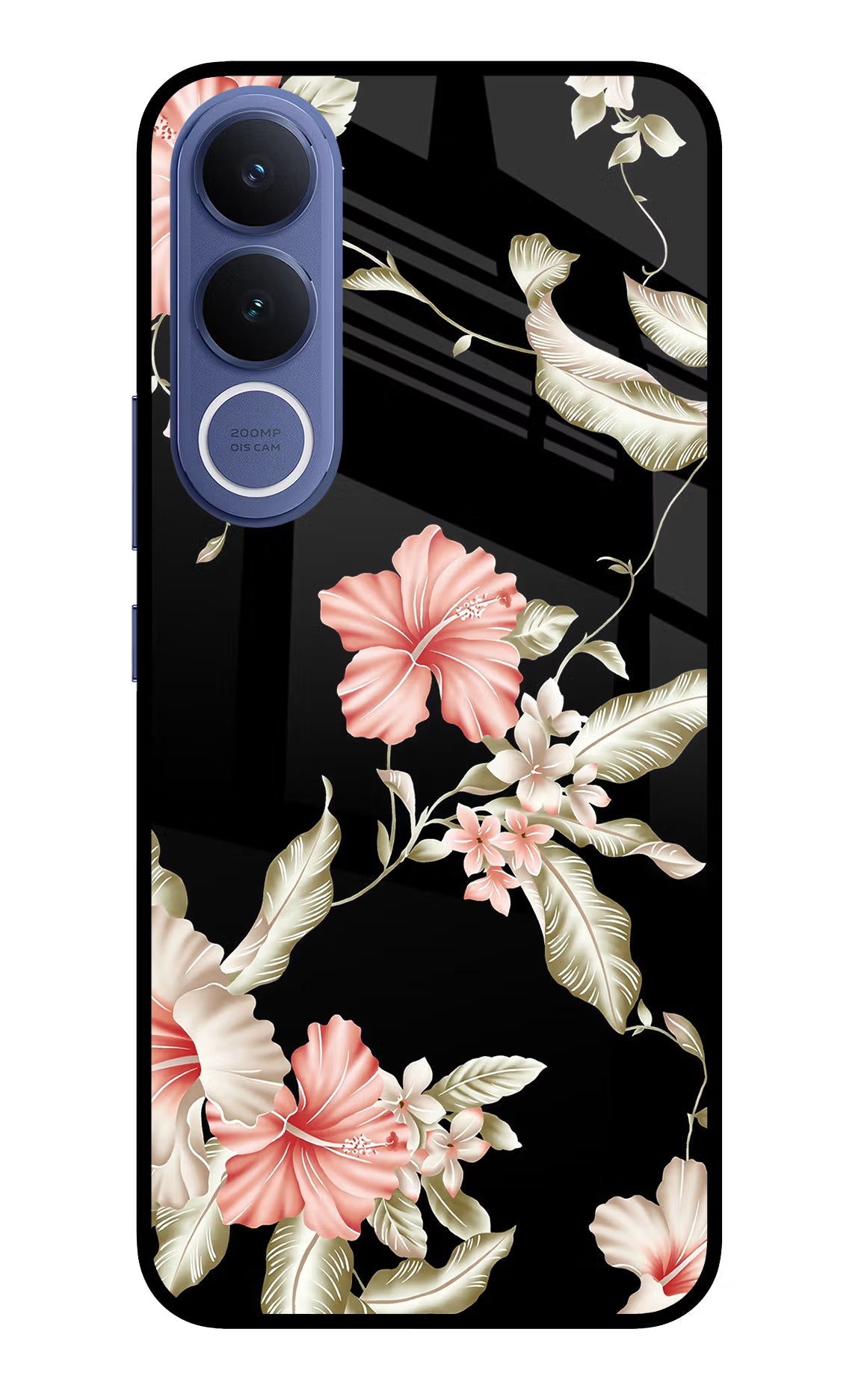 Flowers Vivo V70 FE 5G Glass Case Back Cover by Casekaro