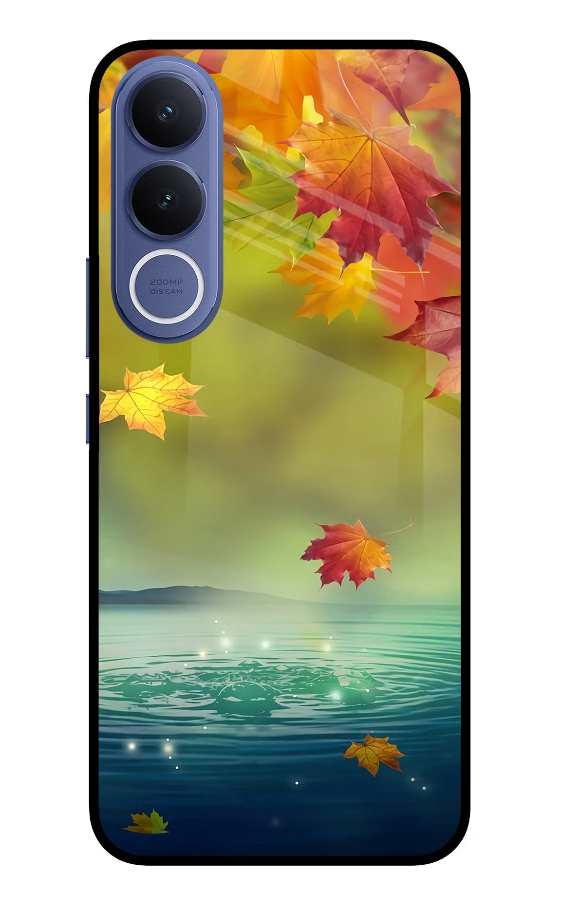 Flowers Vivo V70 FE 5G Glass Case Back Cover by Casekaro