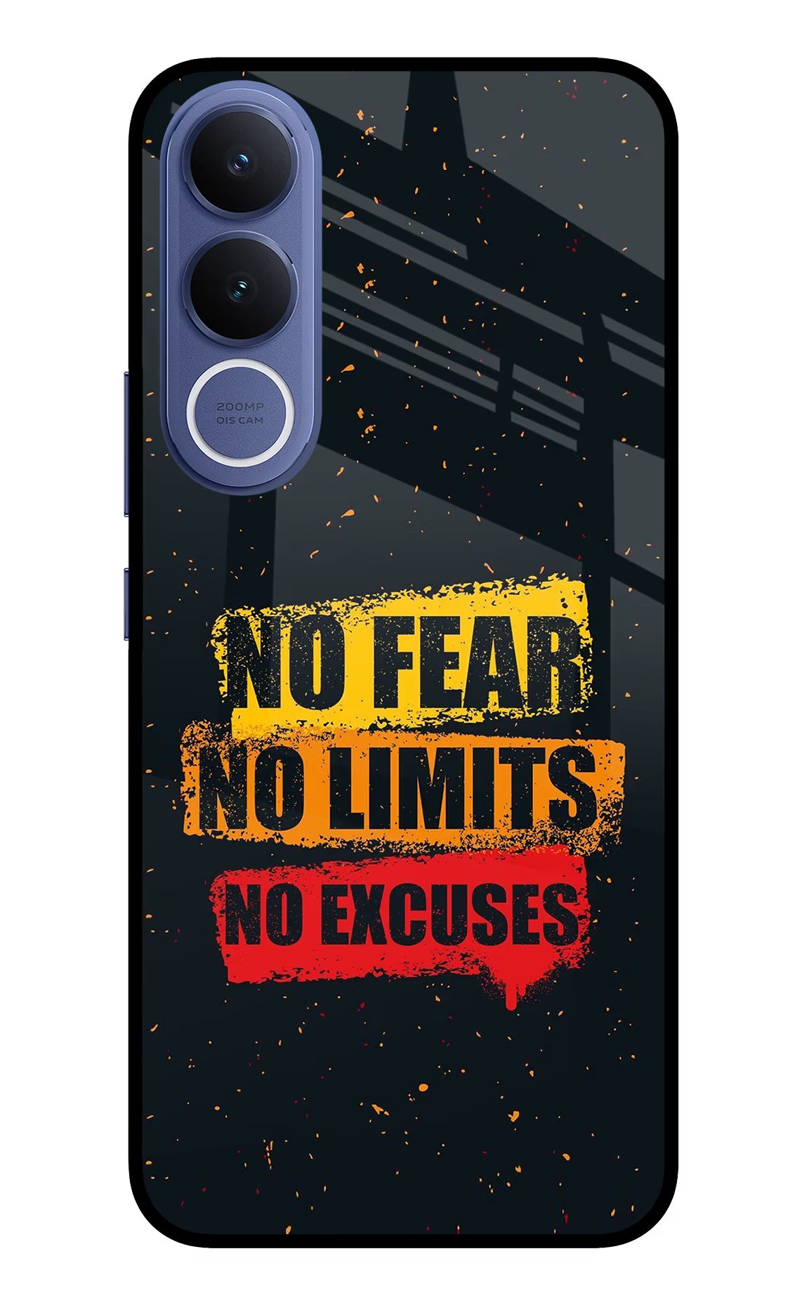 No Fear No Limits No Excuse Vivo V70 FE 5G Glass Case