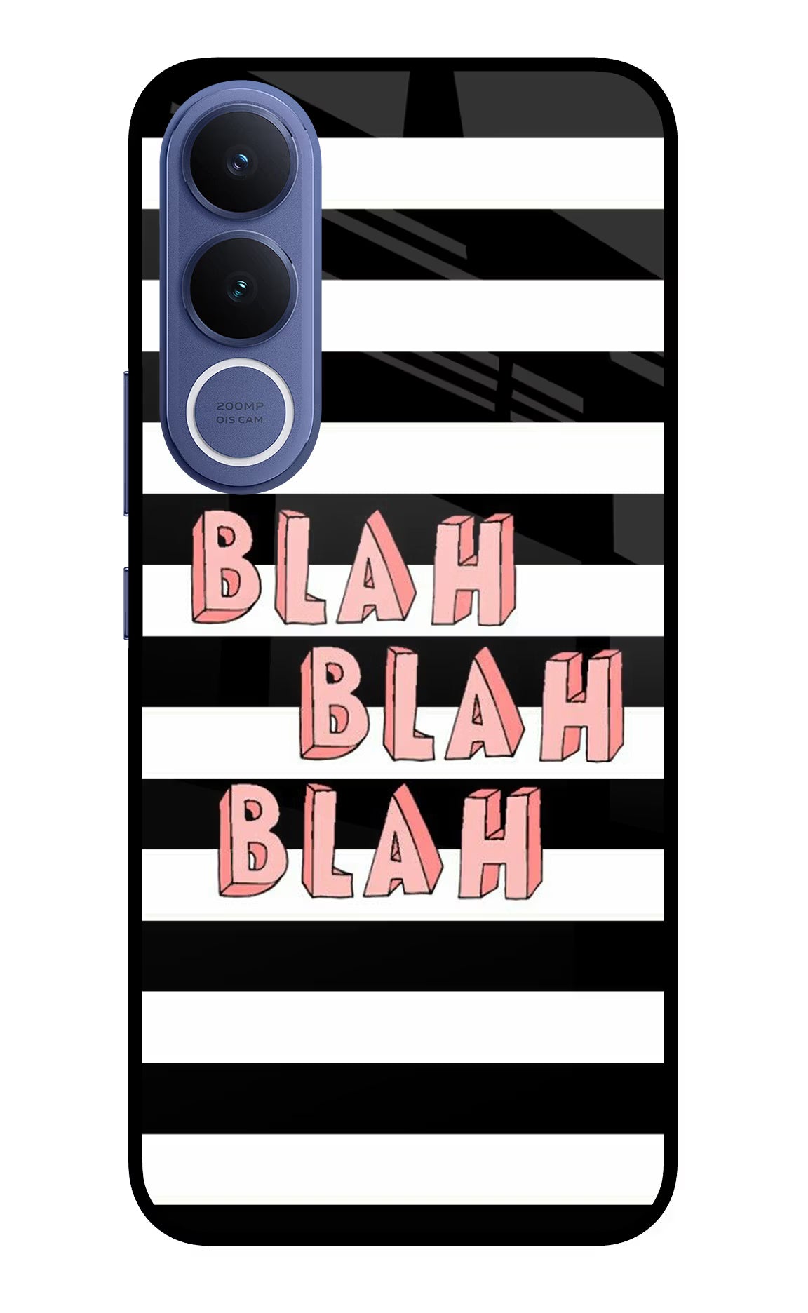 Blah Blah Blah Vivo V70 FE 5G Glass Case Back Cover by Casekaro