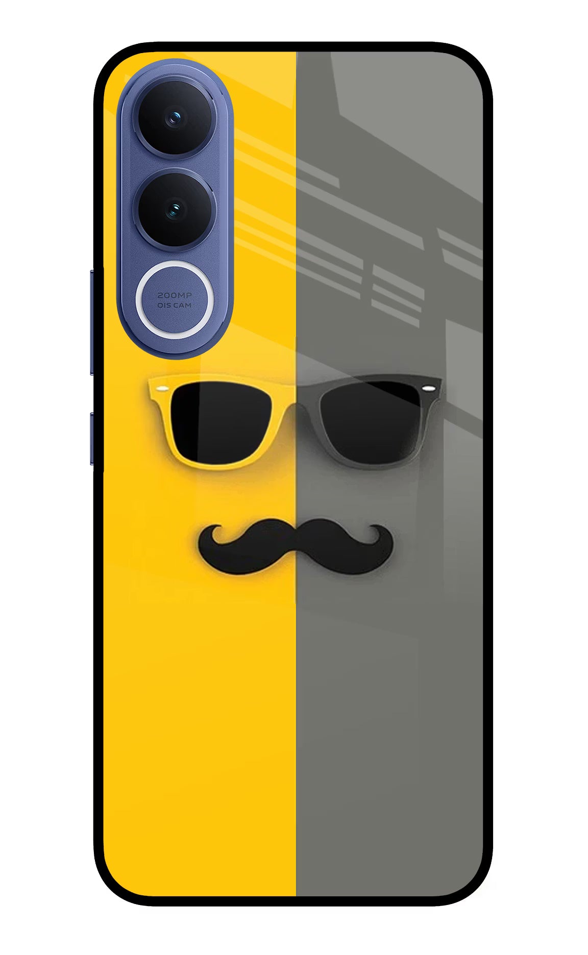 Sunglasses with Mustache Vivo V70 FE 5G Glass Case